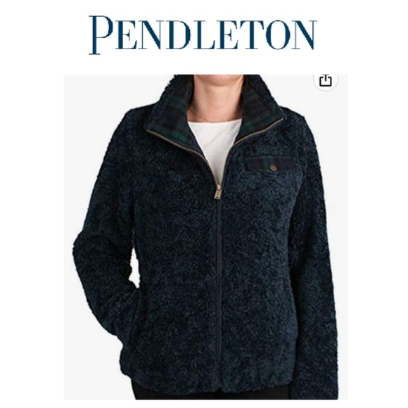 🐞Pendleton Sherpa Zippered Jacket Size Medium - Picture 1 of 9